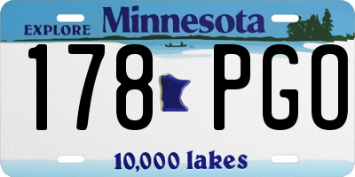 MN license plate 178PGO