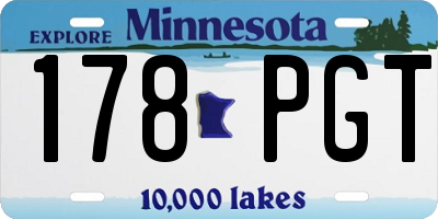 MN license plate 178PGT