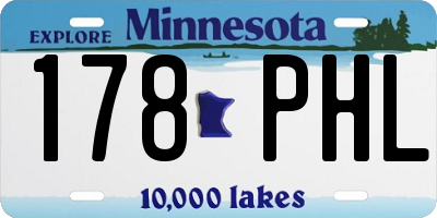 MN license plate 178PHL