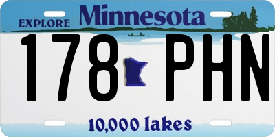 MN license plate 178PHN