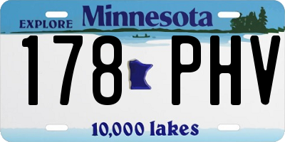 MN license plate 178PHV