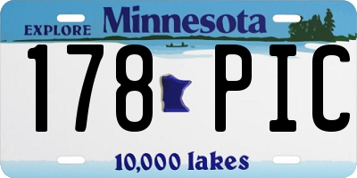 MN license plate 178PIC