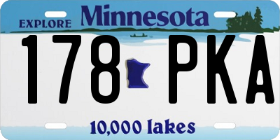 MN license plate 178PKA