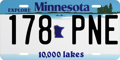 MN license plate 178PNE