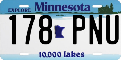 MN license plate 178PNU