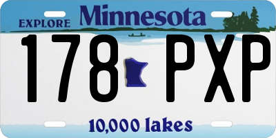 MN license plate 178PXP