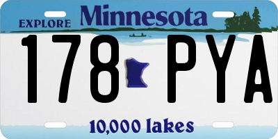 MN license plate 178PYA