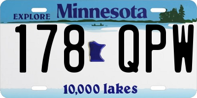 MN license plate 178QPW