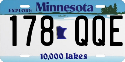 MN license plate 178QQE