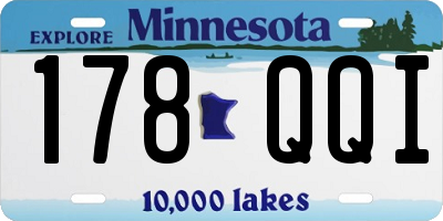 MN license plate 178QQI