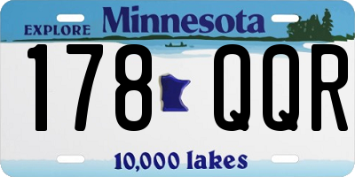MN license plate 178QQR
