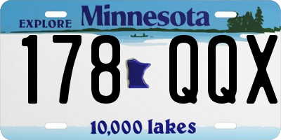MN license plate 178QQX