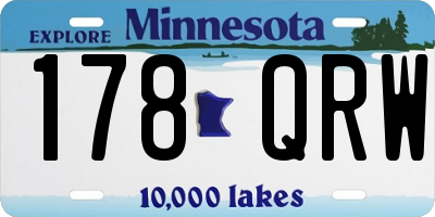 MN license plate 178QRW