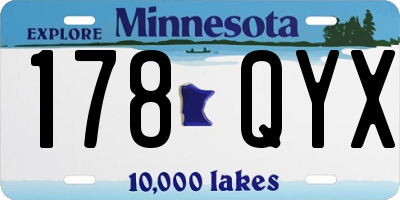 MN license plate 178QYX