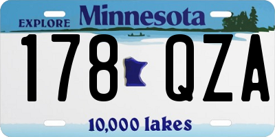 MN license plate 178QZA
