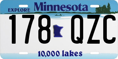 MN license plate 178QZC