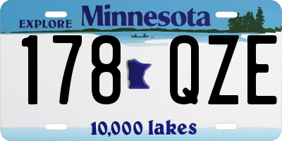 MN license plate 178QZE