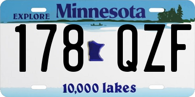 MN license plate 178QZF