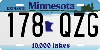MN license plate 178QZG