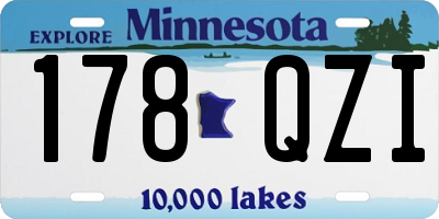 MN license plate 178QZI