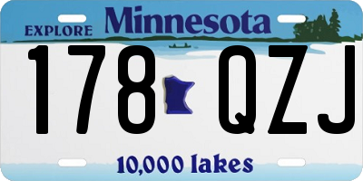 MN license plate 178QZJ