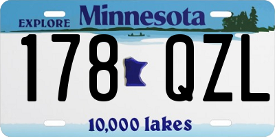 MN license plate 178QZL