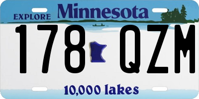 MN license plate 178QZM