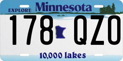 MN license plate 178QZO