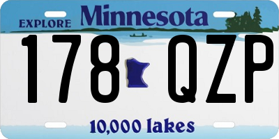 MN license plate 178QZP