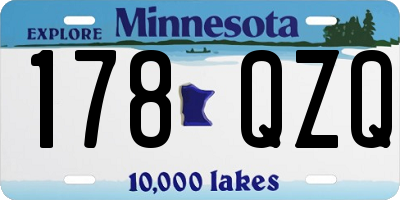MN license plate 178QZQ
