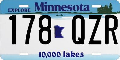 MN license plate 178QZR