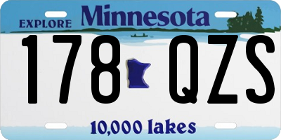 MN license plate 178QZS
