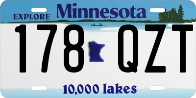 MN license plate 178QZT