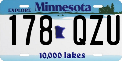MN license plate 178QZU
