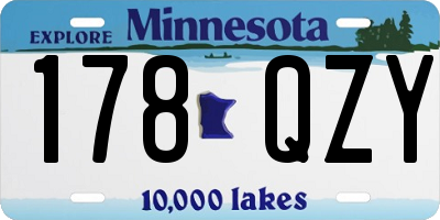MN license plate 178QZY