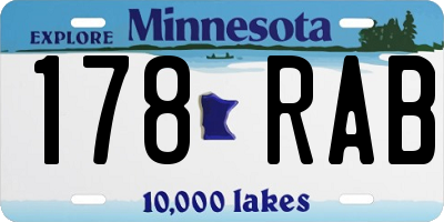 MN license plate 178RAB