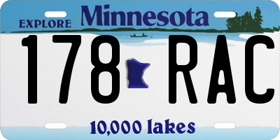 MN license plate 178RAC