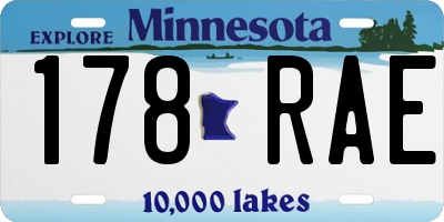 MN license plate 178RAE