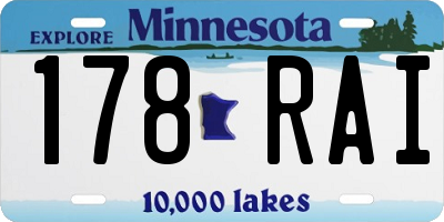 MN license plate 178RAI