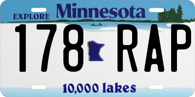 MN license plate 178RAP