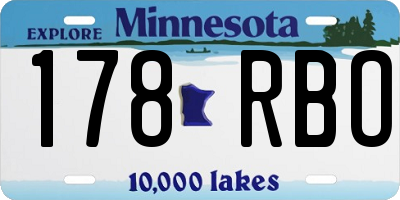 MN license plate 178RBO