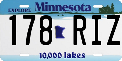 MN license plate 178RIZ