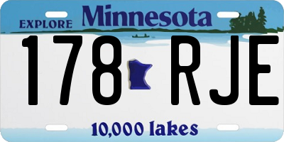 MN license plate 178RJE