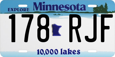 MN license plate 178RJF
