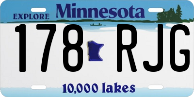 MN license plate 178RJG