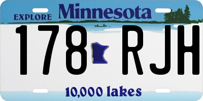 MN license plate 178RJH