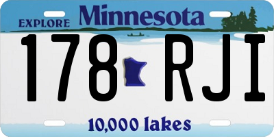 MN license plate 178RJI