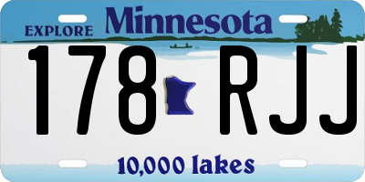 MN license plate 178RJJ