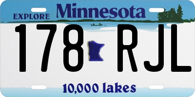 MN license plate 178RJL