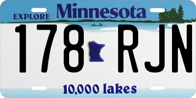 MN license plate 178RJN